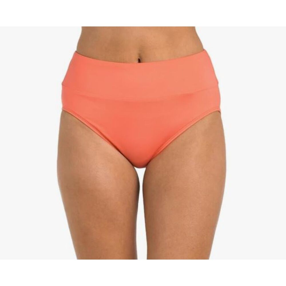 NEW 24th & Ocean High Waist Bikini Bottom Coral New With Tags Size 10